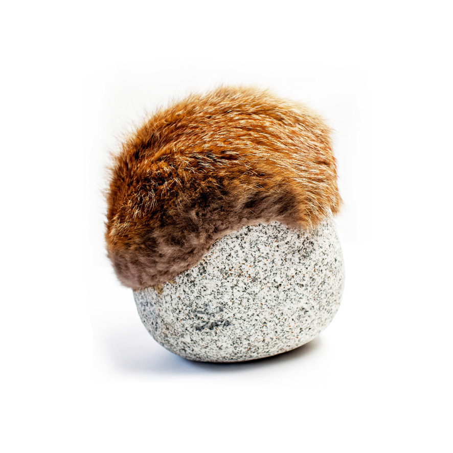 Kachel 1 Morph Object 2 Stone Fur Conceptual Art Object Kunst Skulptur