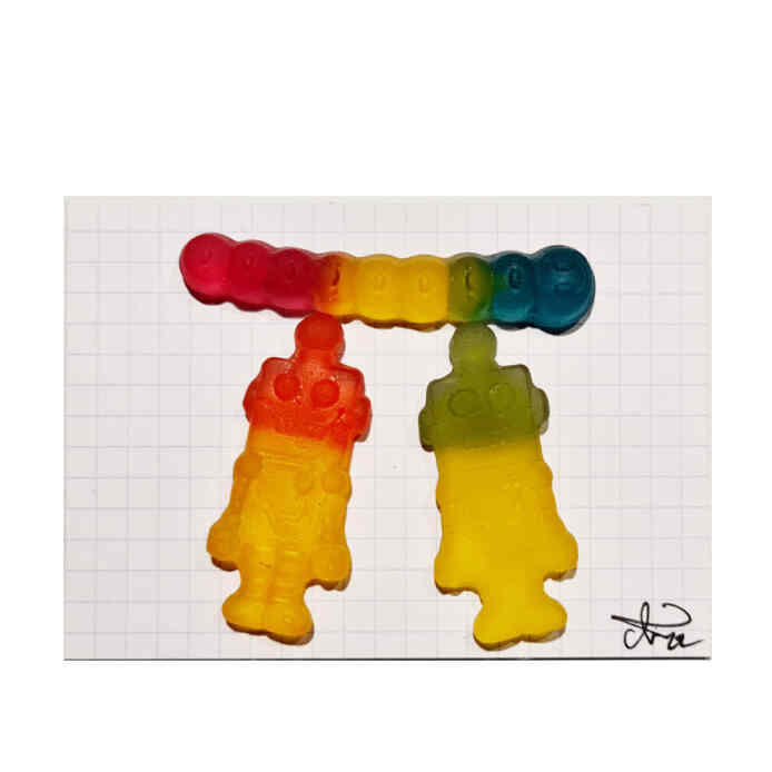 Conceptual Art Haribo Weingummi Objektkunst Skultpur Kollage